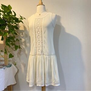 COPY - Y2k Boho Lace drop waist sleeveless dress